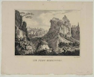 Die Burg Hohnstein in der Sächsischen Schweiz von Westen