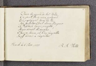 R. A. Witte. – Hamburg, 06.04.1787