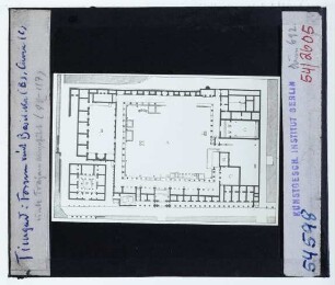 Timgad, römische Stadt Timgad : Forum, Grundriss, Lageplan