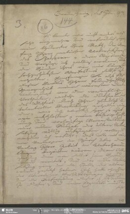 Eigenh. Brief von Johann Joachim Eschenburg an August Wilhelm von Schlegel, Braunschweig, 05.06.1797