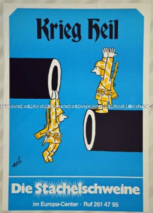 Plakat des Berliner Literarischen Kabaretts "Die Stachelschweine"