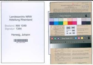 Entnazifizierung Johann Herweg , geb. 17.09.1892 (Lehrer)