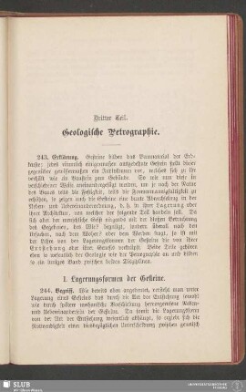 Dritter Teil. Geologische Petrographie
