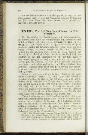 XVIII. Die luftförmigen Körper im Allgemeinen