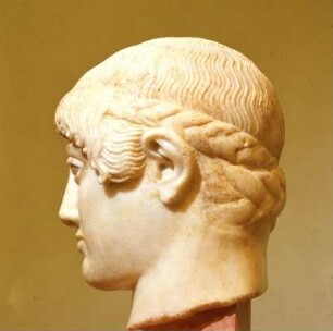 Athen. Akropolis-Museum. Der blonde Kuros, kurz vor 480 v. Chr