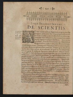 Liber Decimus Sextus De Scientiis.