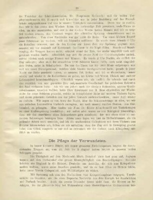 Die Pflege der Verwundeten