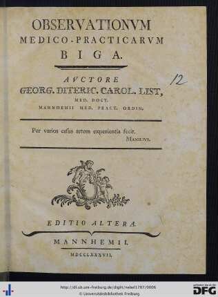 Observationvm Medico-Practicarvm Biga