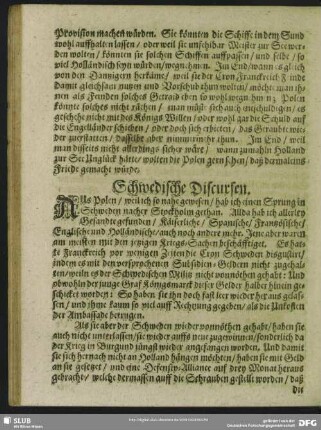 Schwedische Discursen