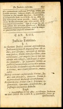 Cap. XIII. De Judicio Extremo.