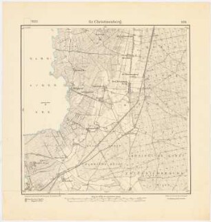 Regionalplanung Stettin, Hökendorf, Altdamm und Finkenwalde: Planungsunterlage: Messtischkarte 1888 (1919), Teilblatt 1150 (Groß Christinenberg) 1:25000