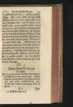 3. Anna/ ChurFürstin zu Sachsen.