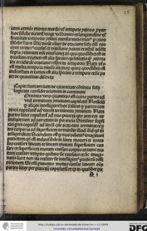Capitulum tertium de quantitate continua secundum logicam considerationem in communi.