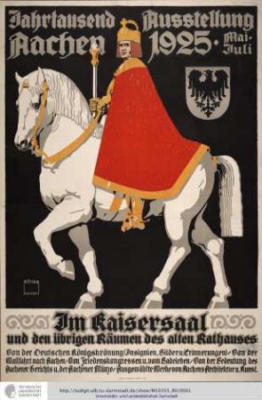 Jahrtausend-Ausstellung Aachen 1925 Mai - Juli. [Entwurf:] A. Fries München.