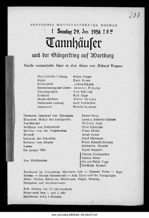 Tannhäuser und der Sängerkrieg auf Wartburg