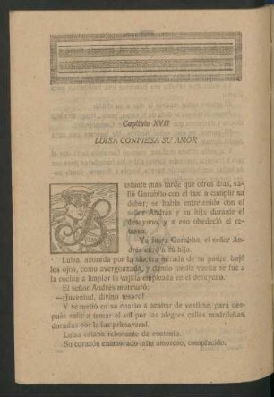 Capítulo XVII - Luisa confiesa su amor