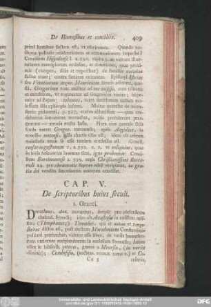 Cap. V. De scriptoribus huius seculi.