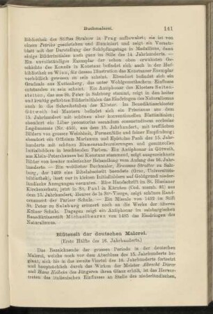 Blütezeit der deutschen Malerei. (Erste Hälfte des 16. Jahrhunderts.)
