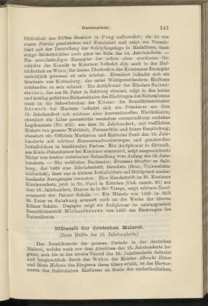 Blütezeit der deutschen Malerei. (Erste Hälfte des 16. Jahrhunderts.)