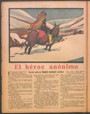 El héroe anónimo : Novela corta de Enrique Richard Lavalle