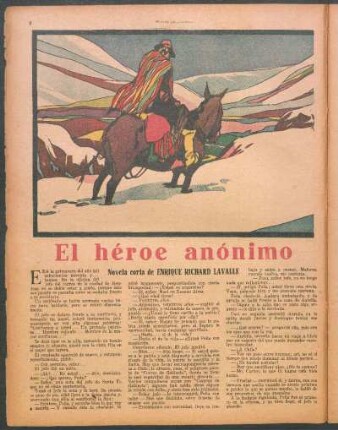 El héroe anónimo : Novela corta de Enrique Richard Lavalle