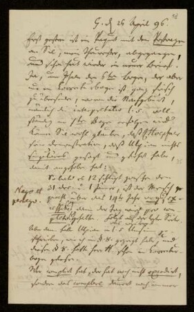 18: Brief von Johann Christoph Koch an Gustav Hugo, Gießen, 26.4.1796