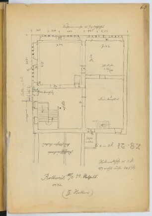 Rathaus, Rottweil: Grundriss (aus: Skizzen- und Fotoalbum 15)