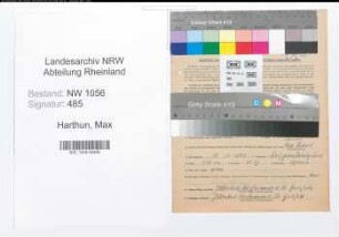 Entnazifizierung Max Harthun , geb. 10.11.1897 (Polizist)