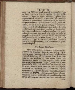 IV. Locus Similium.