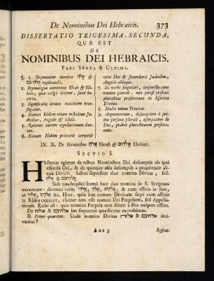 373-381, Dissertatio Trigesima Secunda