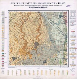 [6417] Viernheim (Käfertal), Geologische Karte des Grossherzogthums Hessen