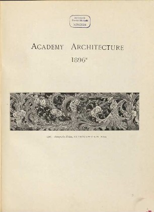 Academy architecture and architectural review. 10. 1896