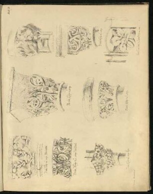 Capitäle und Friese aus der Nicolaikirche zu Lemgo