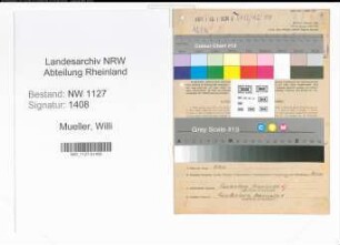 Entnazifizierung Willi Mueller , geb. 04.11.1892 (Friseurmeister)
