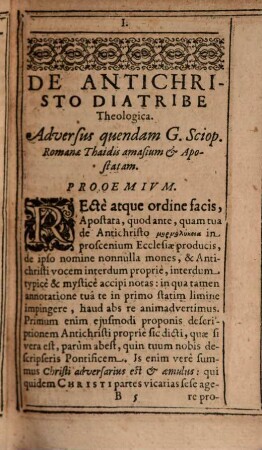 Diatribe theologica de Antichristo