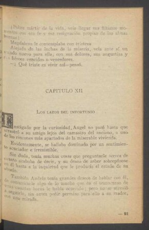Capítulo XII - Los lazos del infortunio