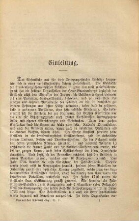 Geschichte des pommerschen Fuss-Artillerie-Regiments Nr 2 und schleswigschen Fuss-Artillerie-Batallions Nr 9 : Auf dienstl. Veranlassg