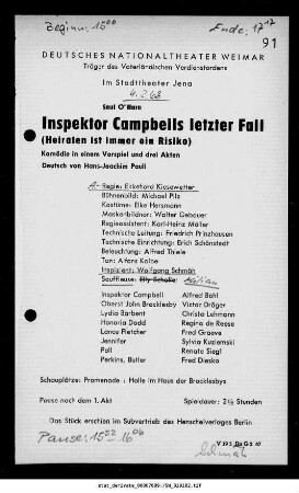 Inspektor Campbells letzter Fall (Heiraten ist immer ein Risiko)