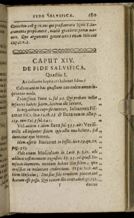 Caput XIV. De Fide Salvifica.