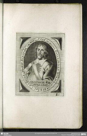 Georgius Rudolphus A Wolfframsdorff Sac: Caes: Regiaeq[ue] Maiest: Equitum Colonell[us] Ao 1649.
