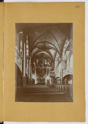 St. Nicolai, Berlin-Spandau: Innenansicht (aus: Skizzen- und Fotoalbum 28)