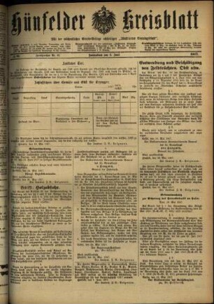 Ausgabe vom Samstag, den 02. Juni 1917.