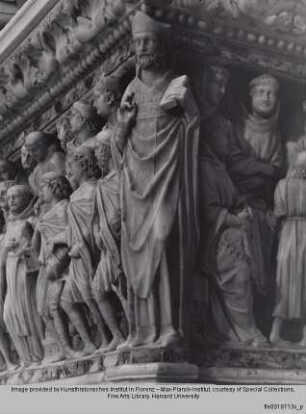 Heiliger Augustinus oder Ambrosius? - Arca di S. Domenico. Det.: Hl. Augustinus o. Ambrosius?