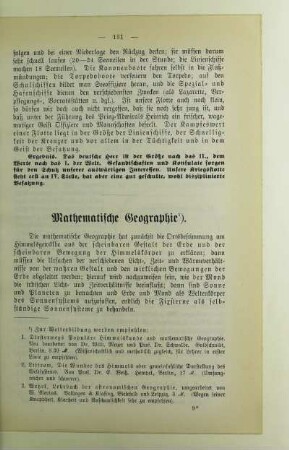 Mathematische Geographie