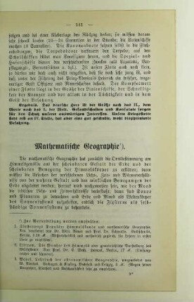 Mathematische Geographie