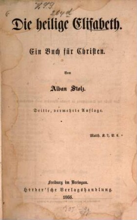Die heilige Elisabeth : ein Buch für Christen