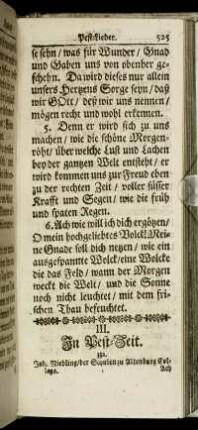 III. In Pest-Zeit