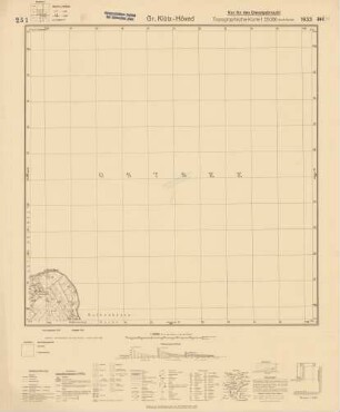 1933 Gr.Klütz-Höved, Topographische Karte 1:25000 (4 cm - Karte)