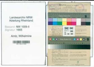 Entnazifizierung Wilhelmine Arntz , geb. 04.06.1877 ()