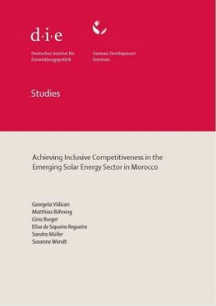 Achieving inclusive competitiveness in the emerging solar energy sector in Marocco